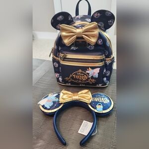 Disney Cruisel Loungefly Fantasy Dumbo Backpack and DCL Headband
